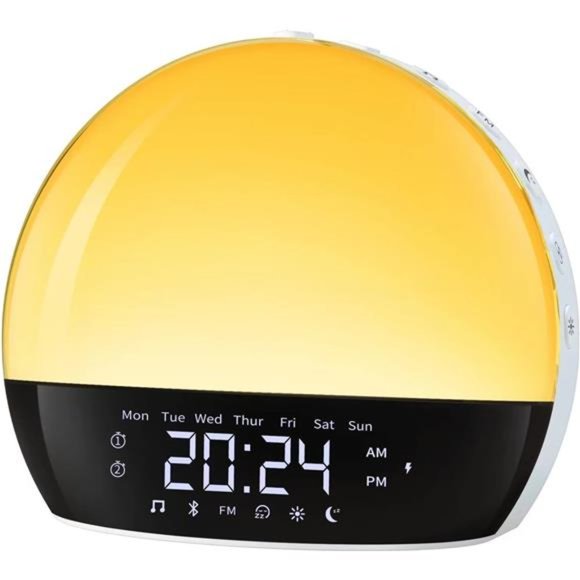 Sunrise Alarm Clock, Bluetooth Speaker Sound Machine,Sunrise & Sunset Simulation - Picture 1 of 5
